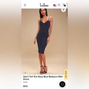 Lulus navy dress | Large